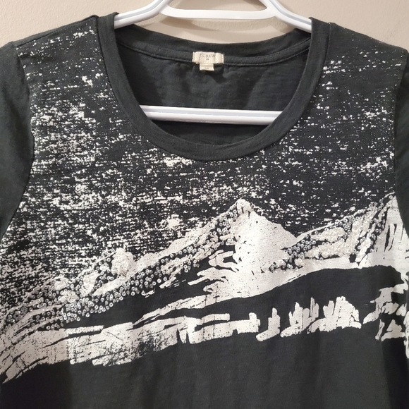 J Crew - Embellished Mountain Scene Tee - Read for Sizing - Picture 2 of 8